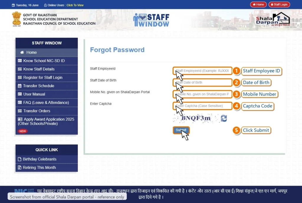 forgot password steps
