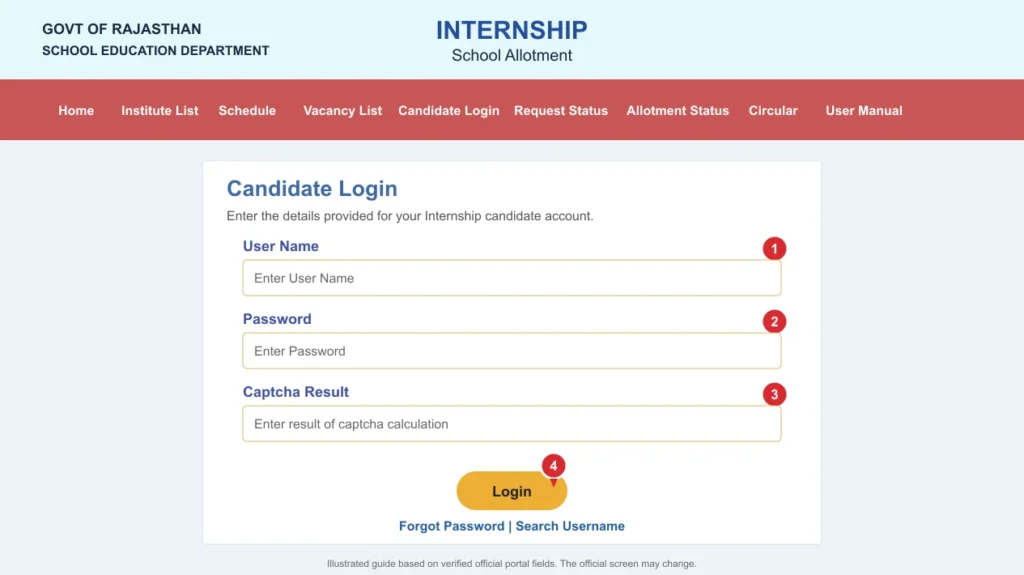 shala darpan candidate login